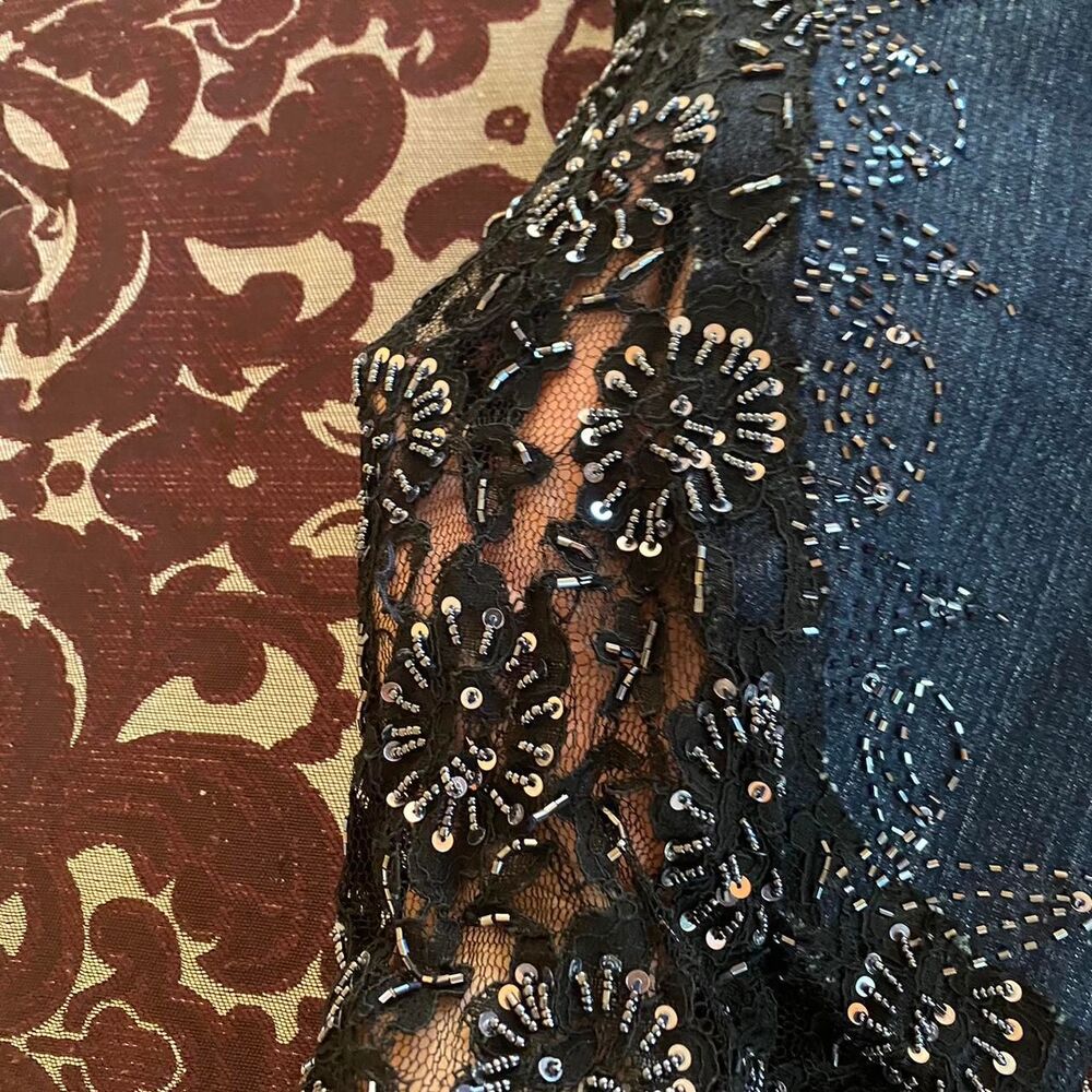 Unbranded Women's Black and Navy Jeans - Picture 5 of 8